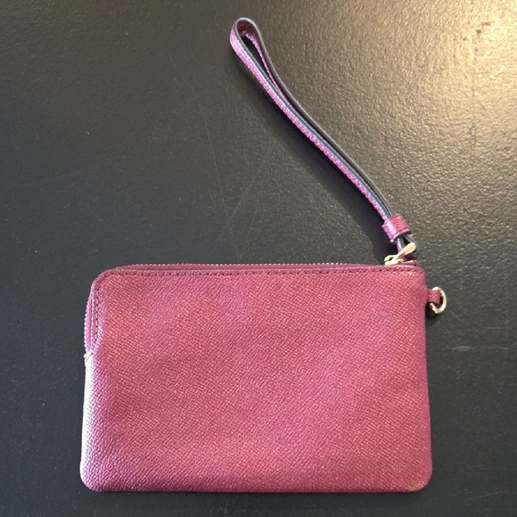 Coach Wristlet Clutch with Gold Logo - Picture 2 of 5